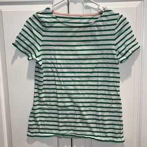 Boden green striped tee